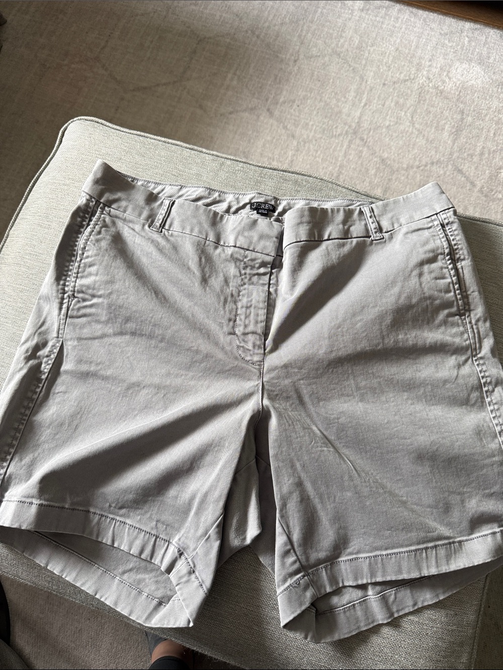 J. Crew Women's Light Gray Cotton Bermuda Shorts
